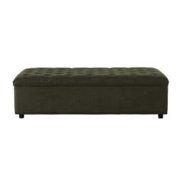 DUSK Kennadi Small Double Pouffe Sofa Bed - Woven Pine Green - thumbnail 4