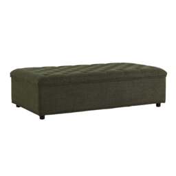 DUSK Kennadi Small Double Pouffe Sofa Bed - Woven Pine Green - thumbnail 5