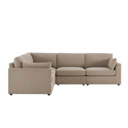 DUSK Miami Right Hand Corner Sofa - Chenille Oatmeal - thumbnail 5
