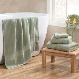 DUSK Rhodes Cotton Towel Collection - Olive - 4 Pack Face Cloths - thumbnail 3