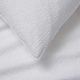 DUSK Mykonos 200 Thread Count Seersucker Duvet Cover - Cotton - White - Double - thumbnail 2
