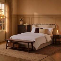 DUSK Riva Ottoman Storage Bed - Chenille Ivory - King Size