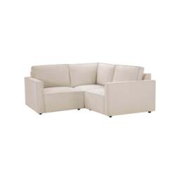 DUSK Brooklyn Slim Arm Right Hand Small Corner Sofa - Chenille Ivory - thumbnail 2