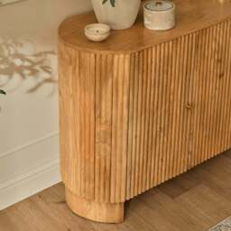 DUSK Finley Mango Wood 3 Door Sideboard - Natural - thumbnail 3
