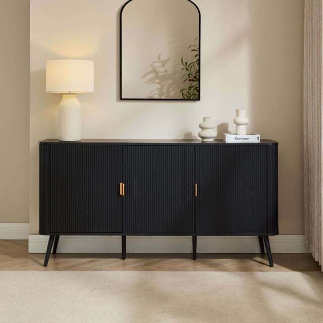 DUSK Hattie 3 Door Sideboard - Black - image 1