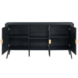 DUSK Hattie 3 Door Sideboard - Black - thumbnail 5