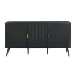 DUSK Hattie 3 Door Sideboard - Black - thumbnail 4