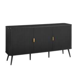 DUSK Hattie 3 Door Sideboard - Black - thumbnail 2