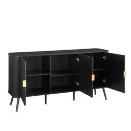 DUSK Hattie 3 Door Sideboard - Black - thumbnail 3