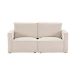 DUSK Brooklyn Slim Arm 2 Seater Sofa - Chenille Ivory - thumbnail 3