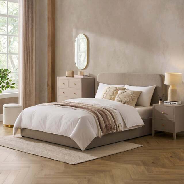 DUSK Ascot Ottoman Storage Bed - Stone Grey - Super King - image 1