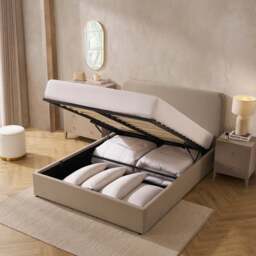 DUSK Ascot Ottoman Storage Bed - Stone Grey - Super King - thumbnail 6