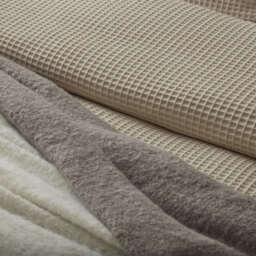 DUSK Portofino Waffle 100% Cotton Duvet Cover 200 Thread Count - Natural - Double - thumbnail 7