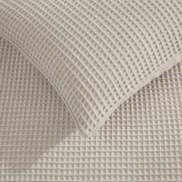 DUSK Portofino Waffle 100% Cotton Duvet Cover 200 Thread Count - Natural - Double - thumbnail 5