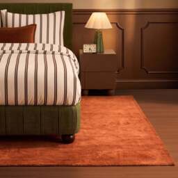 DUSK Kayla Plain Viscose Loop Rug - Burnt Orange - 120x170cm - thumbnail 2