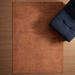 DUSK Kayla Plain Viscose Loop Rug - Burnt Orange - 120x170cm - thumbnail 1