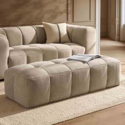 DUSK Manhattan Pouffe - Chenille Oatmeal - thumbnail 2