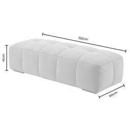 DUSK Manhattan Pouffe - Chenille Oatmeal - thumbnail 8