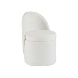 DUSK Primrose Boucle Dressing Table Storage Stool - Off White - thumbnail 5