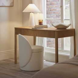 DUSK Primrose Boucle Dressing Table Storage Stool - Off White - thumbnail 3