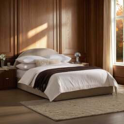 DUSK Austin Ottoman Storage Bed - Stone - Double - thumbnail 1