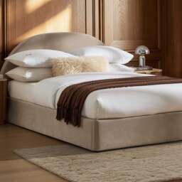 DUSK Austin Ottoman Storage Bed - Stone - Double - thumbnail 2