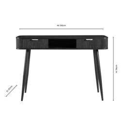 DUSK Hattie Storage Dressing Table  - Walnut - thumbnail 7