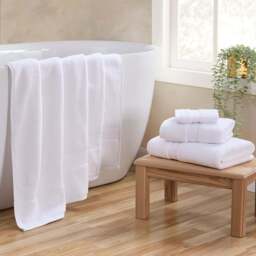 DUSK Rhodes Cotton Towel Collection - White - Face Cloth - thumbnail 3