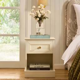 DUSK Ruby 1 Drawer Nightstand - Cream - thumbnail 1