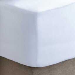DUSK 200 Thread Count Percale Fitted Sheet - White - Standard - Single - thumbnail 1