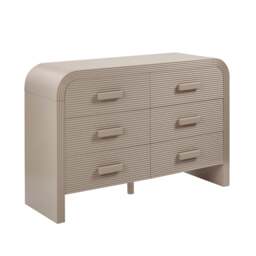 DUSK Susie 6 Drawer Chest - Taupe - thumbnail 4