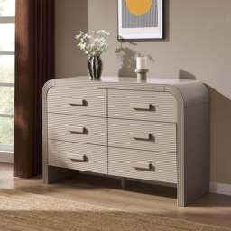 DUSK Susie 6 Drawer Chest - Taupe - thumbnail 2