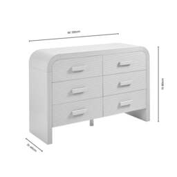 DUSK Susie 6 Drawer Chest - Taupe - thumbnail 9