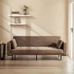 DUSK Hudson Click Clack Sofa Bed - Chenille Mushroom - thumbnail 2