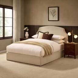 DUSK Surrey Ottoman Storage Bed - Beige - King Size - thumbnail 2