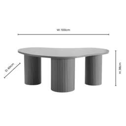 DUSK Evie Irregular Coffee Table - Black - thumbnail 5