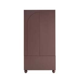 DUSK Rachel Arch Front 2 Door Wardrobe with Drawer - Mocha - thumbnail 3