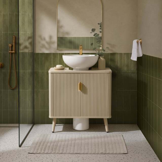 DUSK Hattie Under Sink Bathroom Cabinet - Oyster - image 1