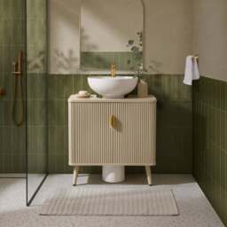 DUSK Hattie Under Sink Bathroom Cabinet - Oyster - thumbnail 1