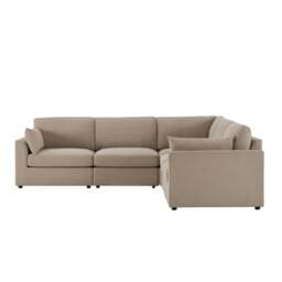 DUSK Miami Left Hand Corner Sofa - Chenille Oatmeal - thumbnail 5