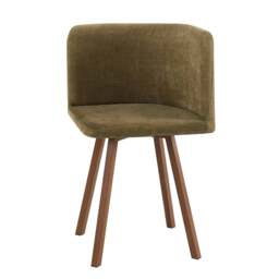 DUSK Ava Space Saver 4 Seater Dining Table and Chairs - Chenille Olive - thumbnail 9
