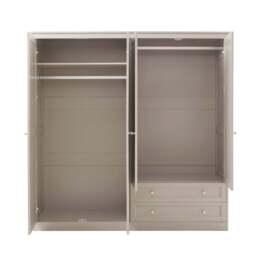 DUSK Ruby 4 Door Wardrobe with Drawers - Taupe - thumbnail 5