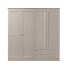 DUSK Ruby 4 Door Wardrobe with Drawers - Taupe - thumbnail 3