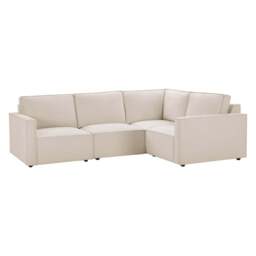 DUSK Brooklyn Slim Arm Right Hand Small L-Shape - Chenille Ivory - thumbnail 2