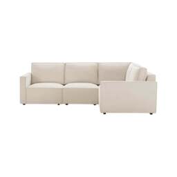 DUSK Brooklyn Slim Arm Right Hand Small L-Shape - Chenille Ivory - thumbnail 3