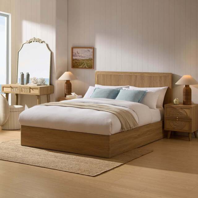 DUSK Hattie Ottoman Storage Bed - Light Wood - Small Double - image 1