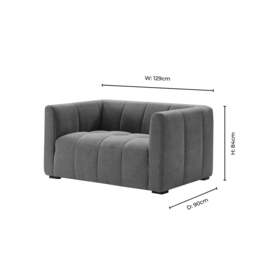 DUSK Manhattan Small 2 Seater Sofa - Chenille Oatmeal - thumbnail 9