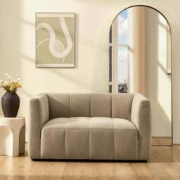 DUSK Manhattan Small 2 Seater Sofa - Chenille Oatmeal - thumbnail 2