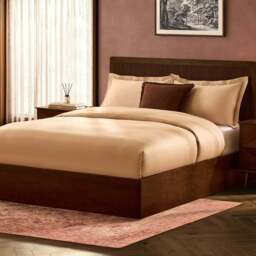 DUSK Hattie Ottoman Storage Bed - Wood Walnut - Double - thumbnail 2
