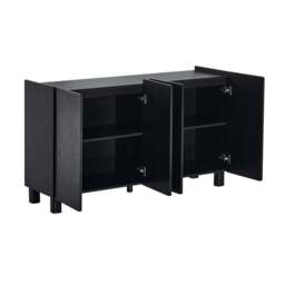 DUSK Avalon 4 Door Sideboard - Black Wood Effect - thumbnail 4